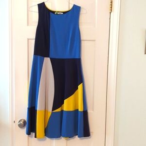 Boden 10 LONG multicolor dress